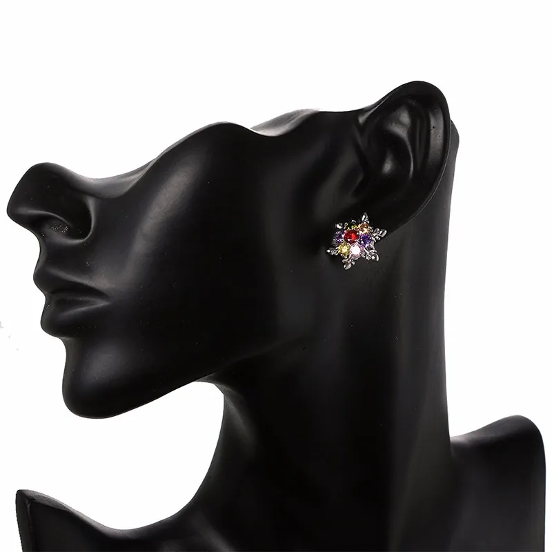 Emmaya женские Кристальные снежные чешуйки Bijoux массивные серьги-гвоздики для женщин серьги Модные ювелирные изделия