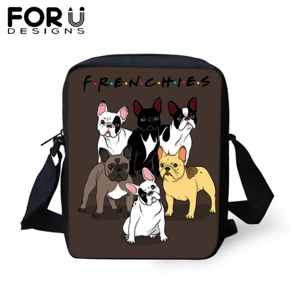 Z4229E FORUDESIGNS Kids 3 шт./компл. Рюкзак Мультфильм Французский бульдог животные принты брезентовые Школьные Рюкзаки рюкзаки для подростков девочек мальчиков студентов - Цвет: Z4229E