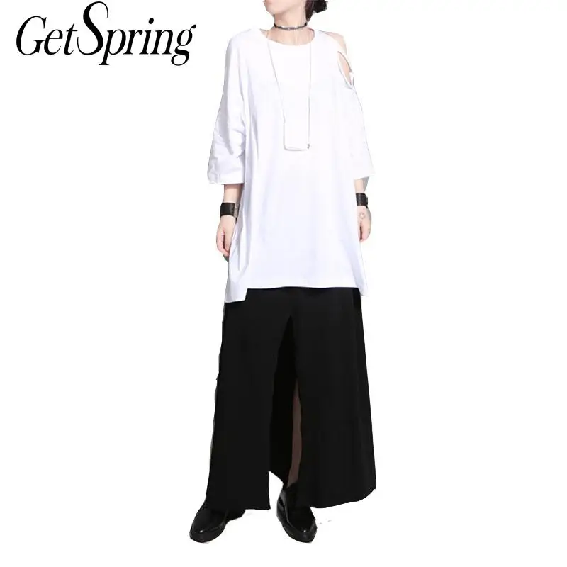 Новинка Топ Мода getsring 2017 Новый прорыв чистый цвет свободная Длинная женская