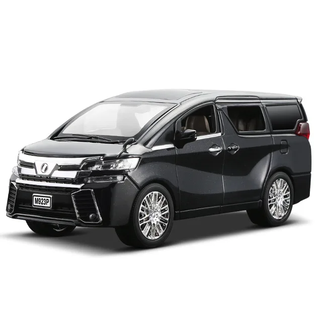 4 стиля 1:24 литая под давлением модель автомобиля для Alphard Vellfire роскошный MPV Металлический Игрушечный Автомобиль со звуком/светильник/функция оттягивания детский подарок - Цвет: M923-PW no box