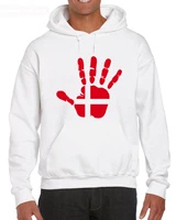 printed man fashion round collar denmark hand palm hand print mens flag denmark hip hop hoodies sweatshirt
