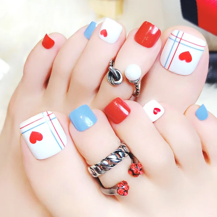 24 шт. полоски для ногтей без клея|toenails fake|fake nailsfinishing nails |