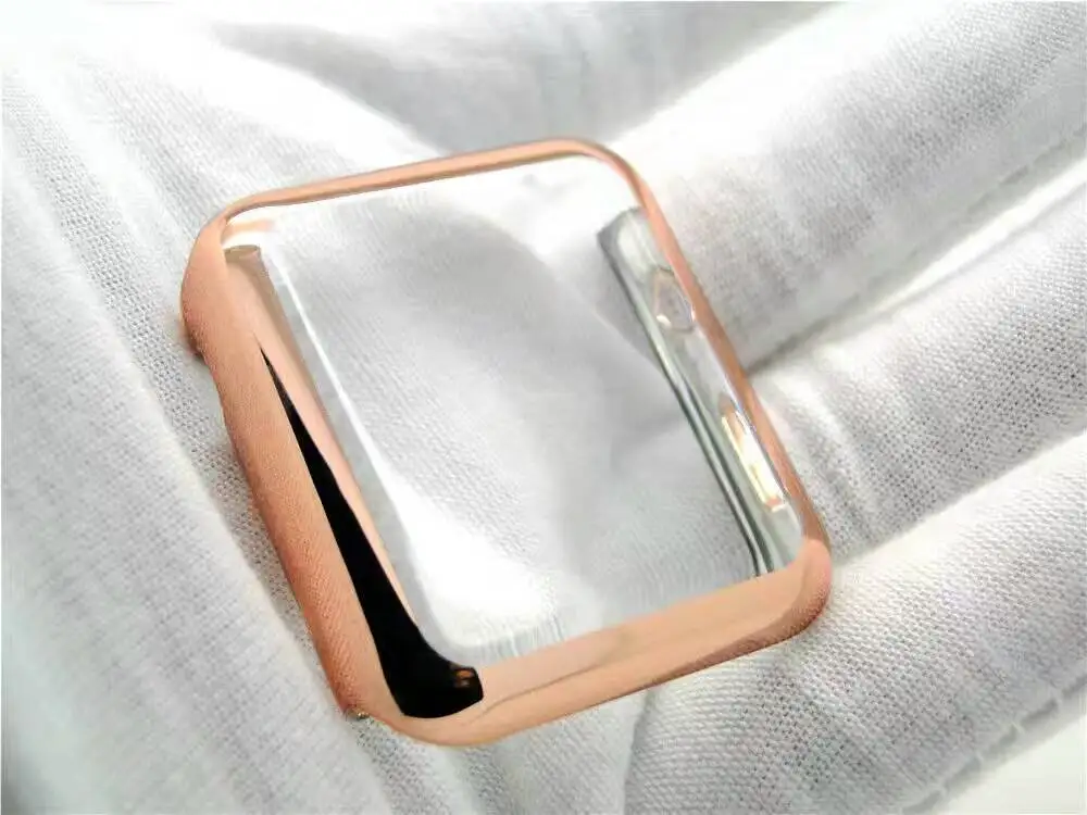 Металла Гальваника чехол для apple watch полное покрытие я смотреть экран укрытия