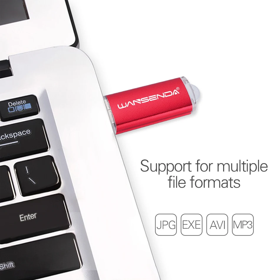 WANSENDA металлический USB флеш накопитель 128 ГБ 4 8 16 32 64 256 ГБ|USB флэш-накопители| |