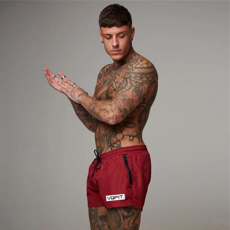 Мужские шорты для бодибилдинга фитнеса бега спорта тренировки быстросохнущие на