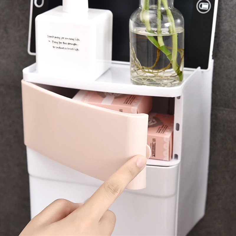 Bathroom Accessories Paper Holder Toilet Paper Storage Rack Waterproof Roll Paper Storage Box Wall Mounted Tissue Holder Box