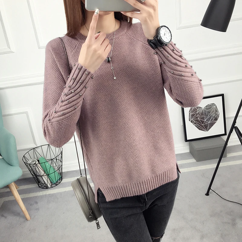 

Winter 2020 Korean version of the new short all-match sweater coat loose knit shirt sleeved women spring