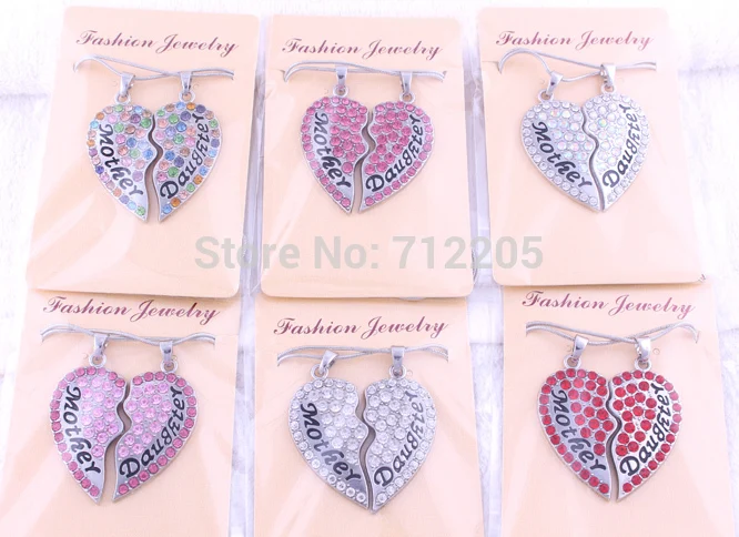 Подарочная упаковка стразы сердце для мамы и дочки лучший друг День матери семья