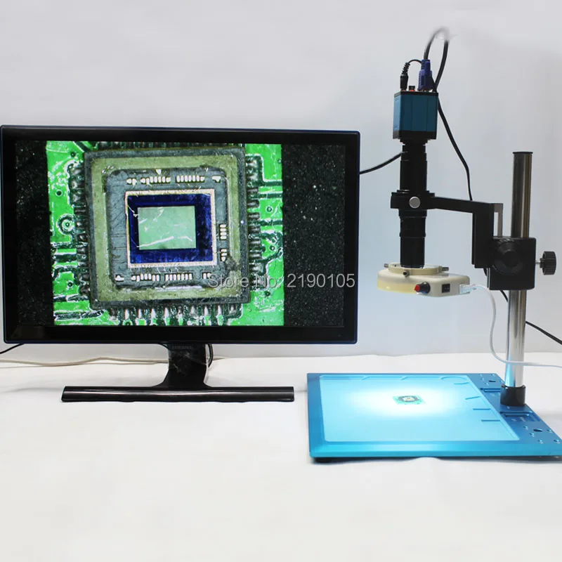 Камера микроскопа с тремя выходами VGA USB AV InterfaceIndustrial + прецизионное основание для