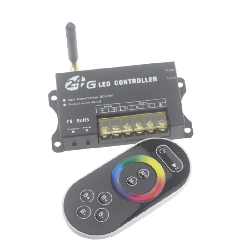 Rgb led контроллер 12 в пост. Тока 24 В 2 4G RF сенсорный экран дистанционное управление 8А