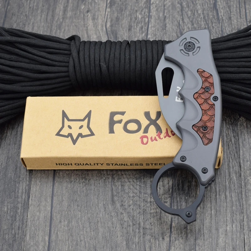 Коготь Karambit Нож Выживания ЛИСА Складной 5CR15MOV Стальное Лезвие Ножи Охота