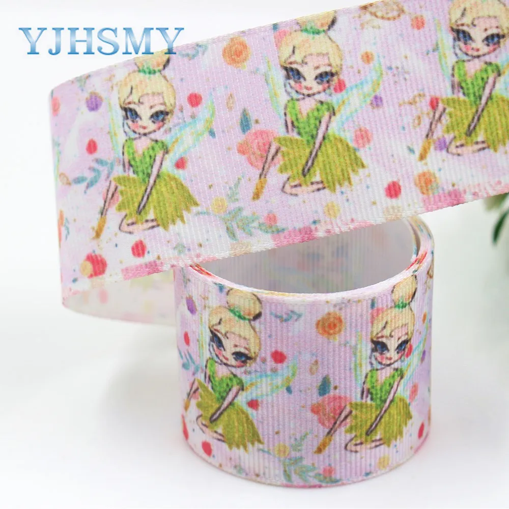 YJHSMY ленты 38 мм 5 ярдов мультфильм термопечать grosgrain лук кепка DIY аксессуары