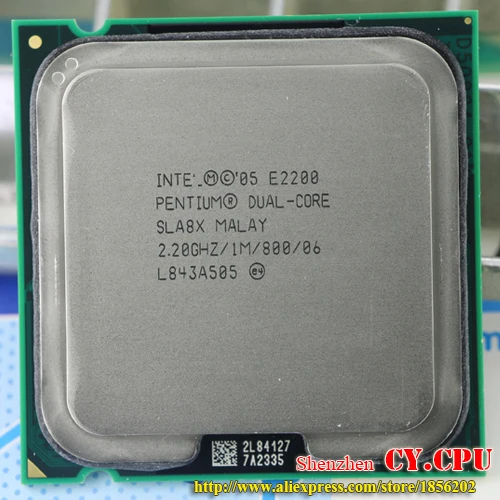 Двухъядерный процессор Intel Pentium E2200 cpu (2 2 ГГц/1 м/800 ГГц) Socket 775 Бесплатная