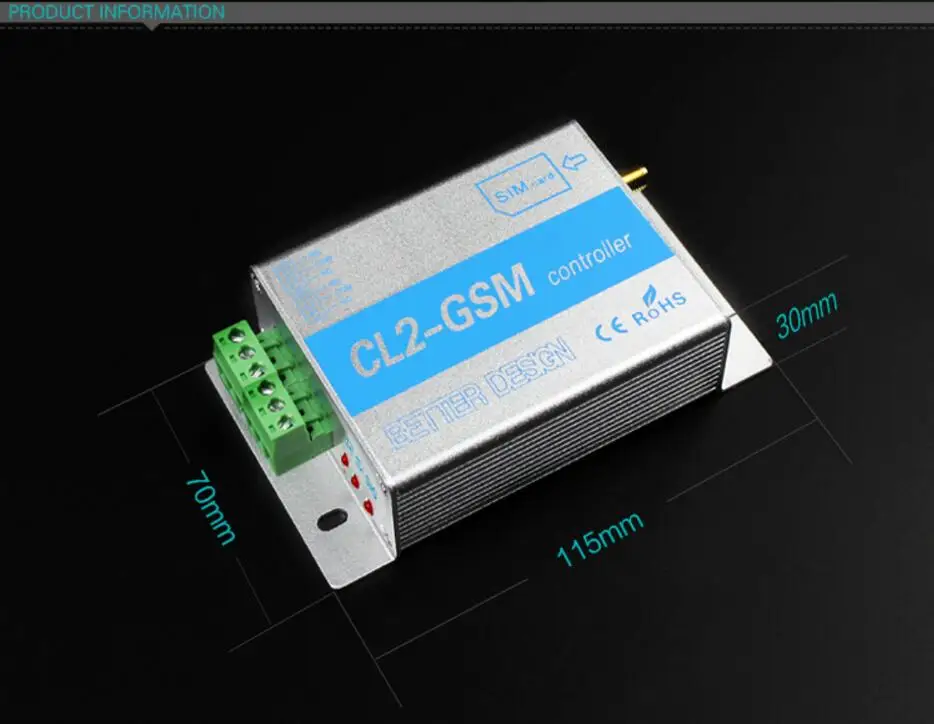 CL2-GSM беспроводной GSM SMS Пульт дистанционного управления двухсторонний переключатель 2 релейный выход для открывания ворот барьер затвора гаражная дверь открывалка