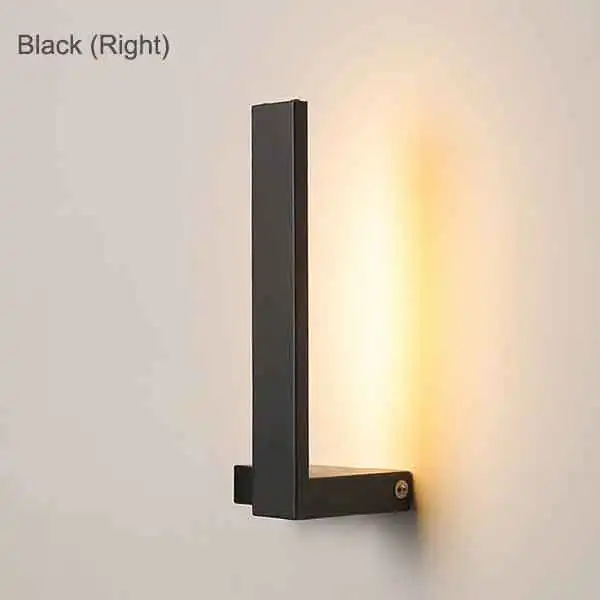 Black(Right) Современные настенные светильники светодиодные 10 W поверхности настенный светильник AC90-265V высокое Мощность Led дома бра освещение внутреннего гостиной Спальня - Цвет абажура: Black(Right)