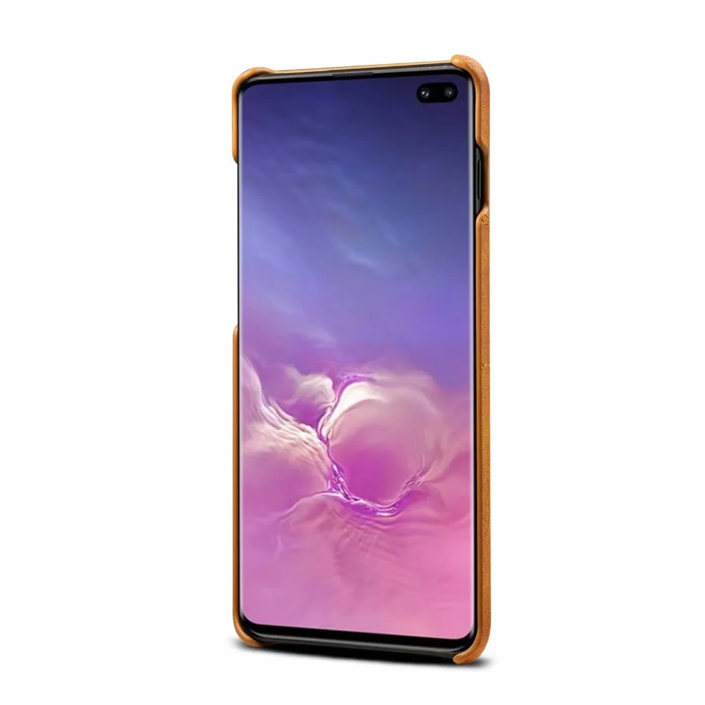 В стиле ретро из искусственной кожи чехол для samsung Galaxy S10 E/S10/S10 плюс задняя крышка чехол до середины икры зерна чехол для телефона с Отделом для карточек Защитная крышка