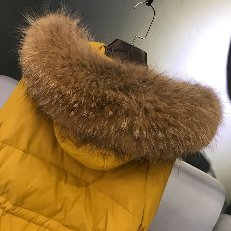 Пуховик женский зимний Жакет 2018 белый утиный пух куртки с 100% большим натуральным