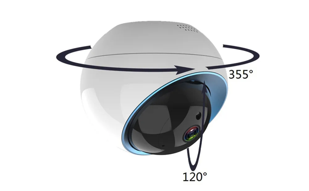 2MP 1080 P автоматическое отслеживание wifi детский монитор двухсторонний Интерком PTZ IP камера