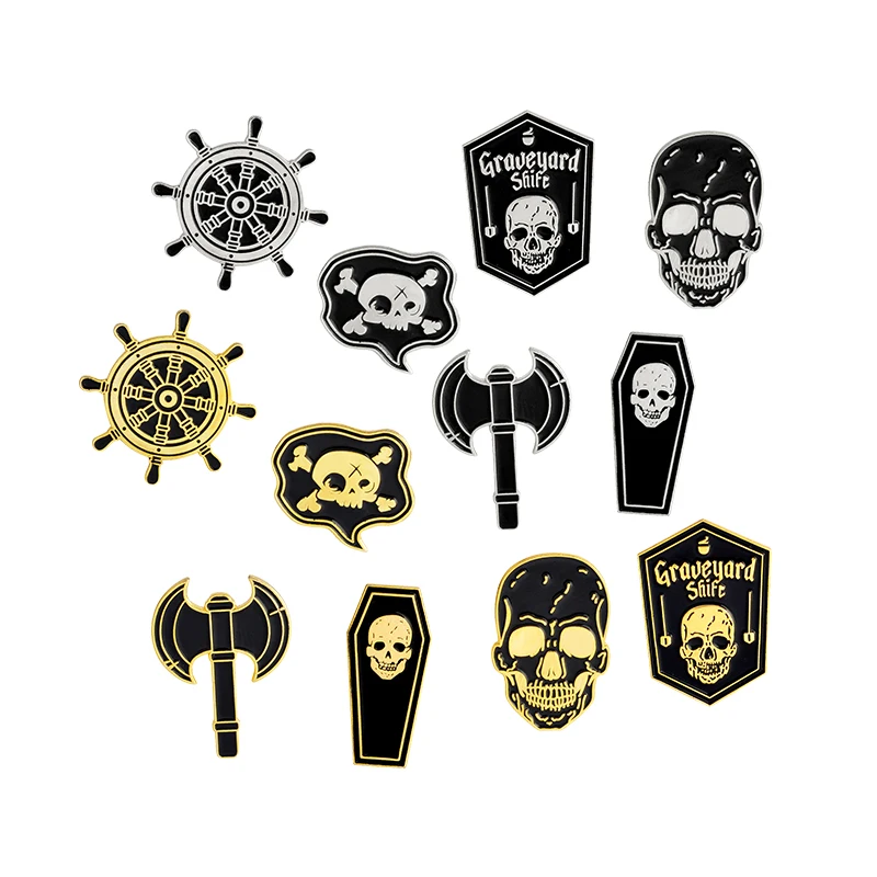 Высокое качество Европейская и американская брошь в стиле панк пират Морской