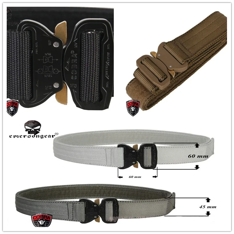 EmersonGear Cobar 1.75inch inner belt Surplus Tactical Heavy Duty Nylon CO bra Buckle Gun Pistol EDC Belt Tactical Waist Support