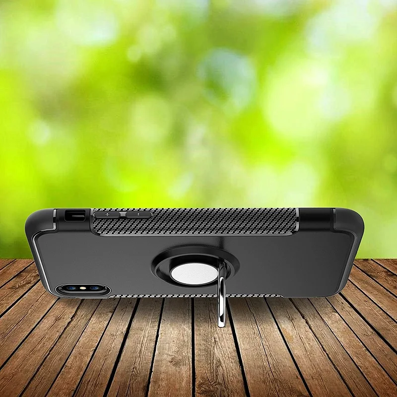 TPU Phone Case for iPhone X with finger Ring Holder stand kickstand Armor mobile phones cover magnetic bracket coque |