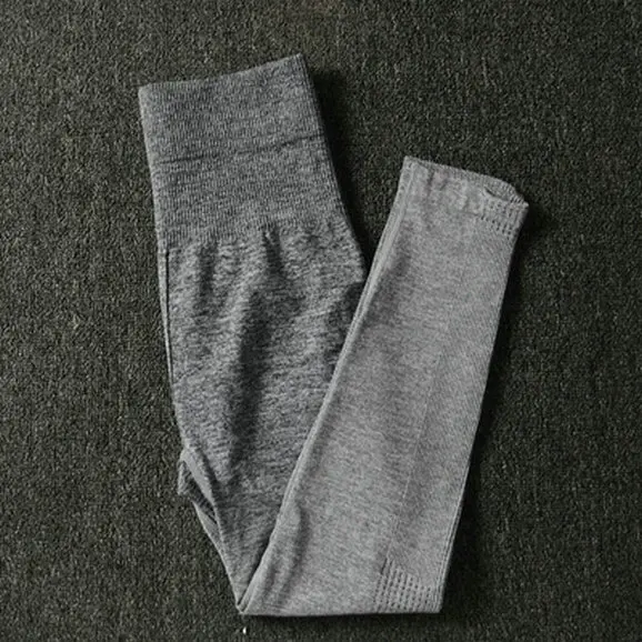 Gray Pant 2 шт., комплект для йоги, спортивный бюстгальтер, Омбре, бесшовные леггинсы, спортивный костюм для тренировок, одежда для спортзала, Женская Спортивная одежда для фитнеса, одежда для активного отдыха, колготки - Цвет: Gray Pant