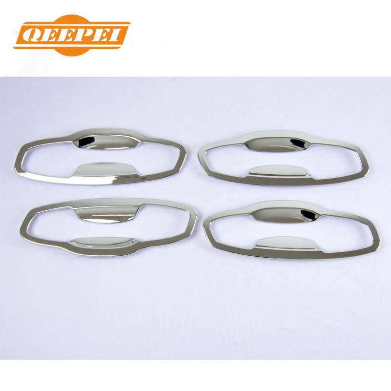 QEEPEI новый Chrome автомобиля боковой ручки двери Bowl Стикеры для Skoda Octavia A7 2014 2015