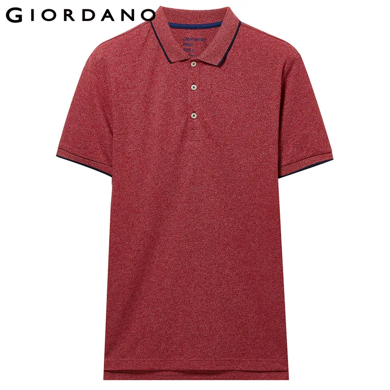Giordano поло мужское футболка slim fit Polo фирмы Giordano с короткими рукавами выполнена из хлопка и полиэстера, рубашка а так же имеет нескольких цветовых вариантов - Цвет: 24REd