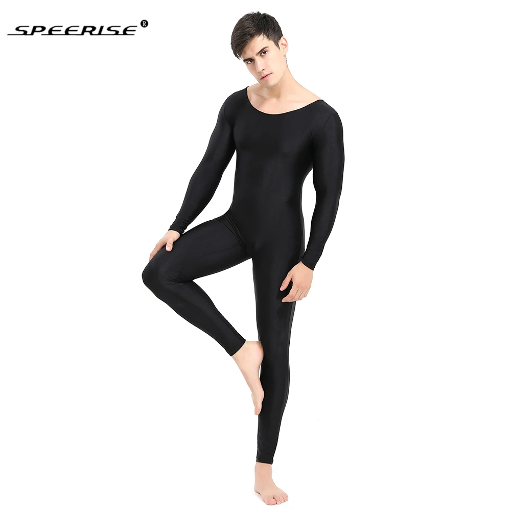 SPEERISE Для мужчин BalletWear танцевальный костюм с длинным рукавом овальным вырезом