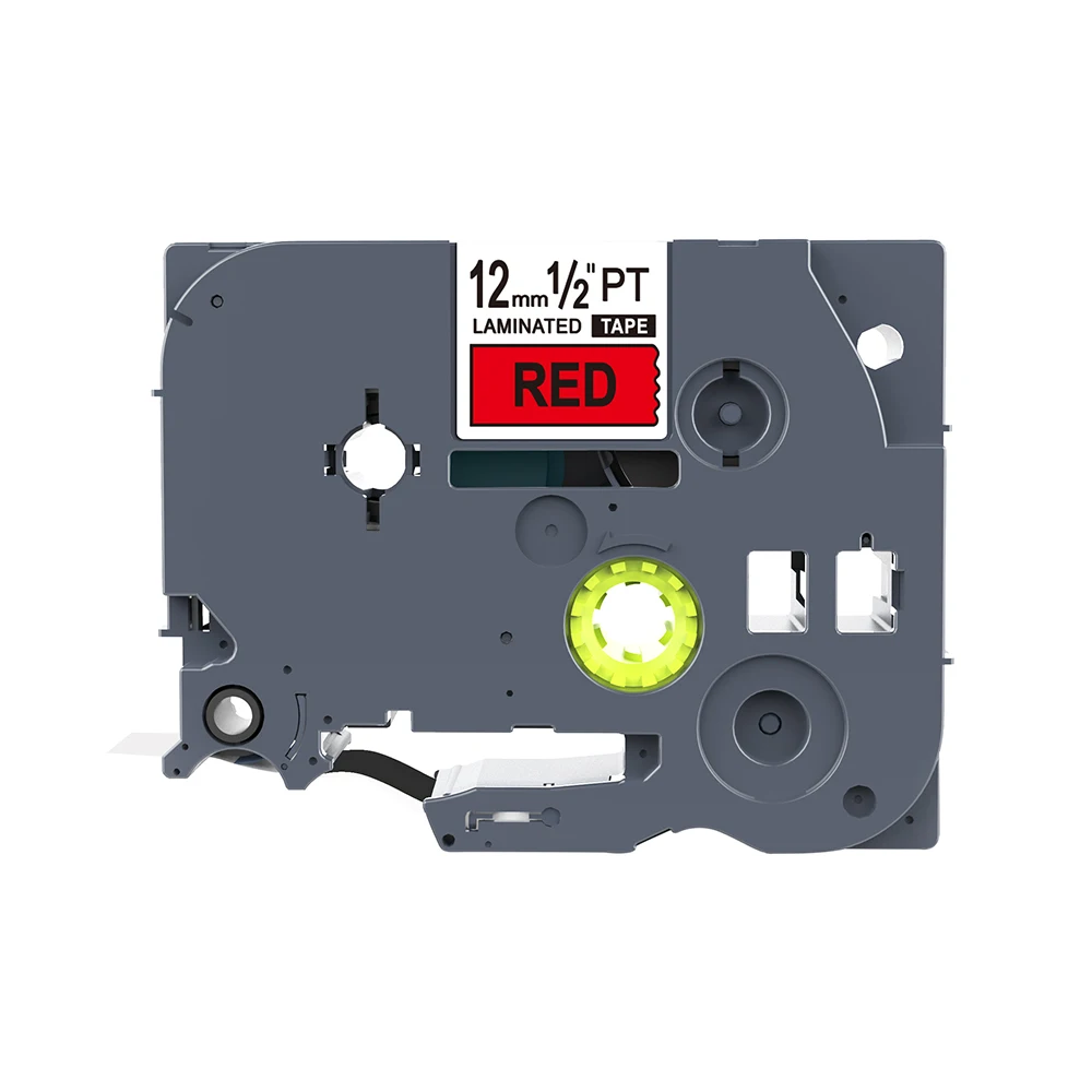 Black-Red 1 шт. PUTY 12 мм белый на красном TZe-435 tz435 TZ-435 этикетки ленты совместимы с PT200 1000 D210 H110 E110 P-Touch этикетки принтеры - Цвет: Black-Red