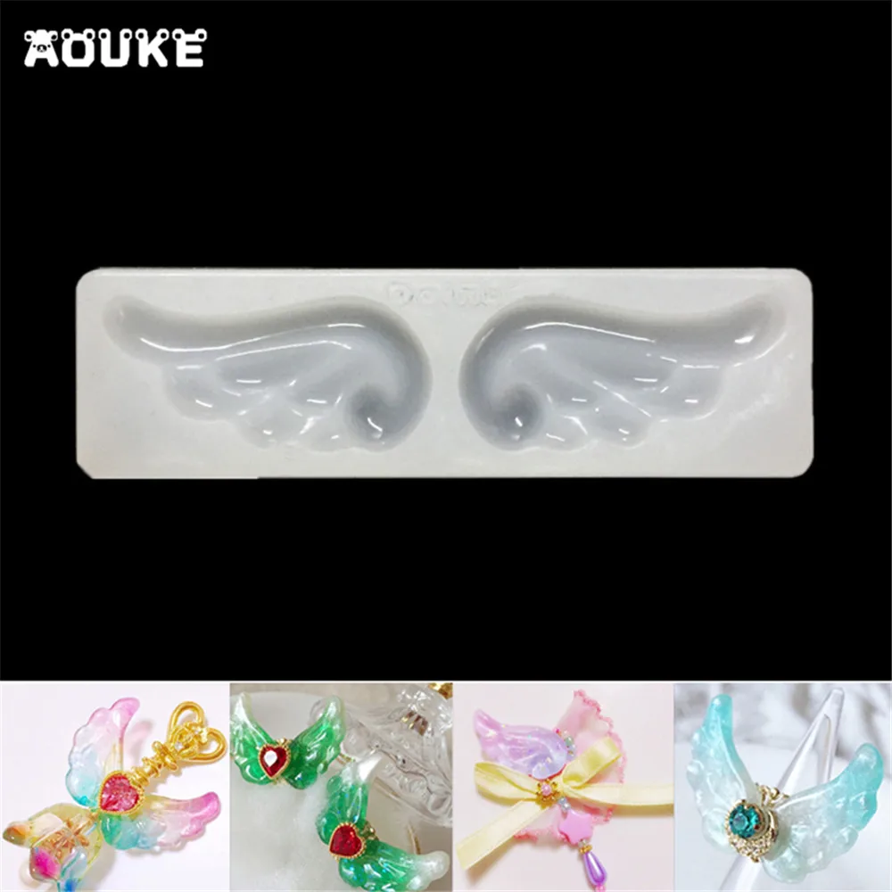 Крылья Ангела DIY Ювелирные изделия хрустальные капли эпоксидная форма кулон