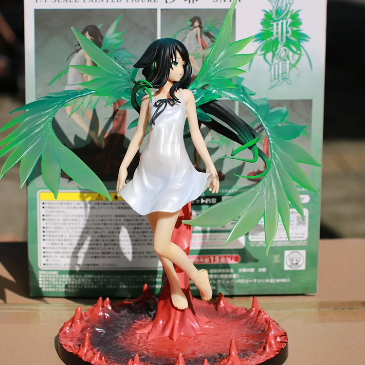 Экшн фигурка 26 см блестящее белое платье SaYa No Uta Saya украшение из ПВХ зеленые
