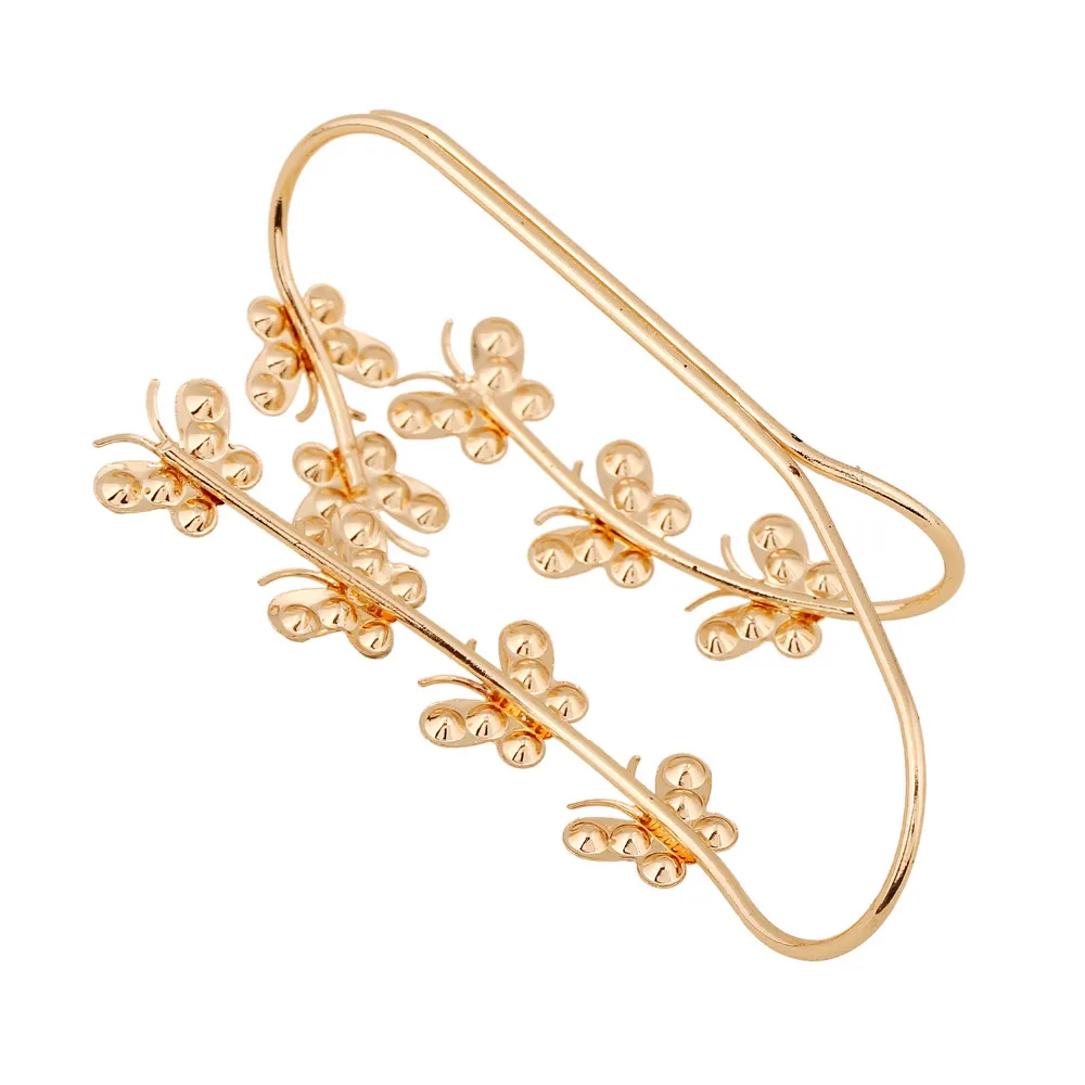 Новый инкрустированный женский бабочка цветок браслет листок ручной работы