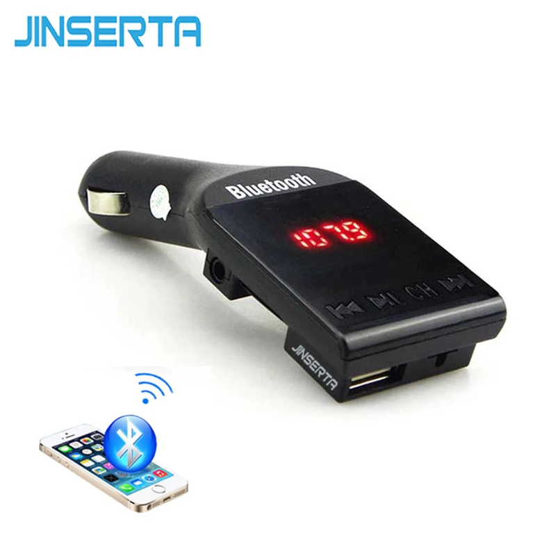 Беспроводной автомобильный аудио плеер JINSERTA Bluetooth модулятор с функцией громкой