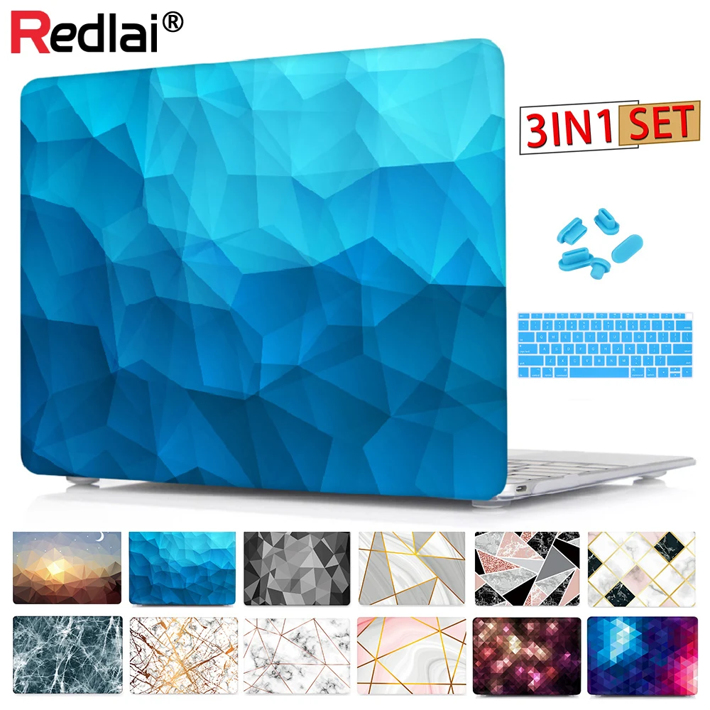 Redlai геометрический жесткий чехол для нового Macbook Air 13 A1932 с сенсорным ID Pro 13 15 16 дюймов retina A1502 Сенсорная панель A2159 A2141 A1990
