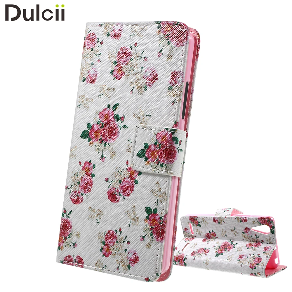 DULCII чехол для Lenovo a6010 a6000 крышка узорчатый Флип PU кожаный цветок Plus плюс Чехол