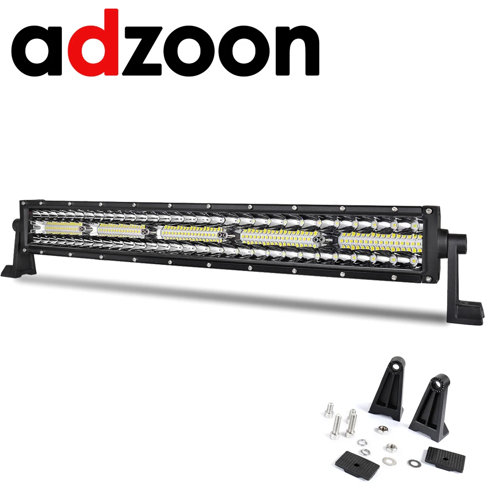 ADZOON 23 дюймовый внедорожный светодиодный световой бар 7D 300 Вт комбинированный
