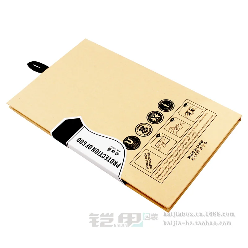 KJ 661 500 шт./лот крафт бумажная коробка для OPPO VIVO huawei защита экрана из закаленного