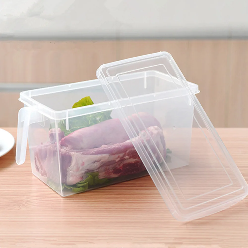 Контейнеры для хранения продуктов с крышками и ручками герметичный контейнер для хранения продуктов свежесть органайзер для холодильника морозильник холодильник ящик для хранения