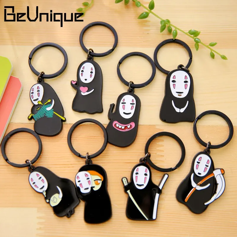 Брелок для ключей 10 шт./Лот креативный милый мультяшный призрак из ПВХ в японском