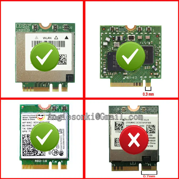 M.2 (NGFF) WIFI WLAN Card модуль к Mini PCI E Express адаптер конвертер и IPEX4 IPEX1 антенна 2 шт для Intel 7260