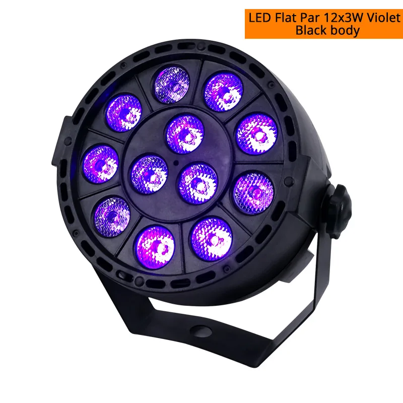 LED12x3W VioletBlack Светодиодный, плоский, 12x3 Вт, RGBW, освещение, профессиональный светодиодный, сценический эффект, DMX512, контроллер оборудования, мастер-раб, DJ, дискотека, вечерние - Цвет: LED12x3W VioletBlack