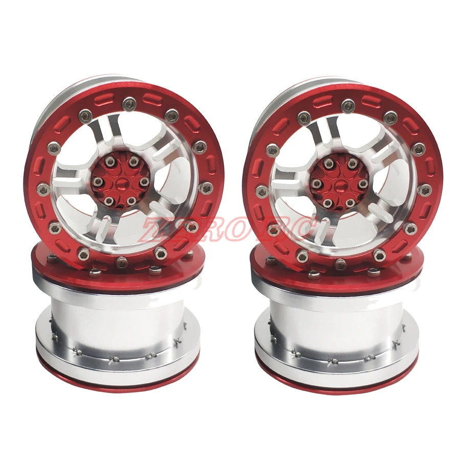 4 шт. алюминиевый 1/10 гусеничный 2 &quotBeadlock колеса диски 10 спицевые для осевого Рейфа