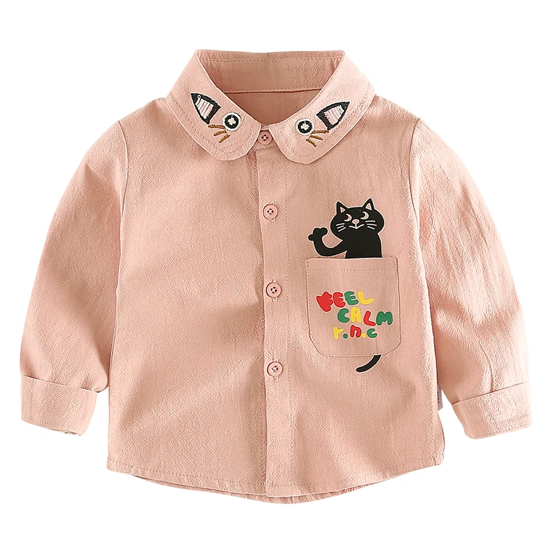 Новая мода для малышей Детские рубашки хлопковые длинные рукава мальчиков и