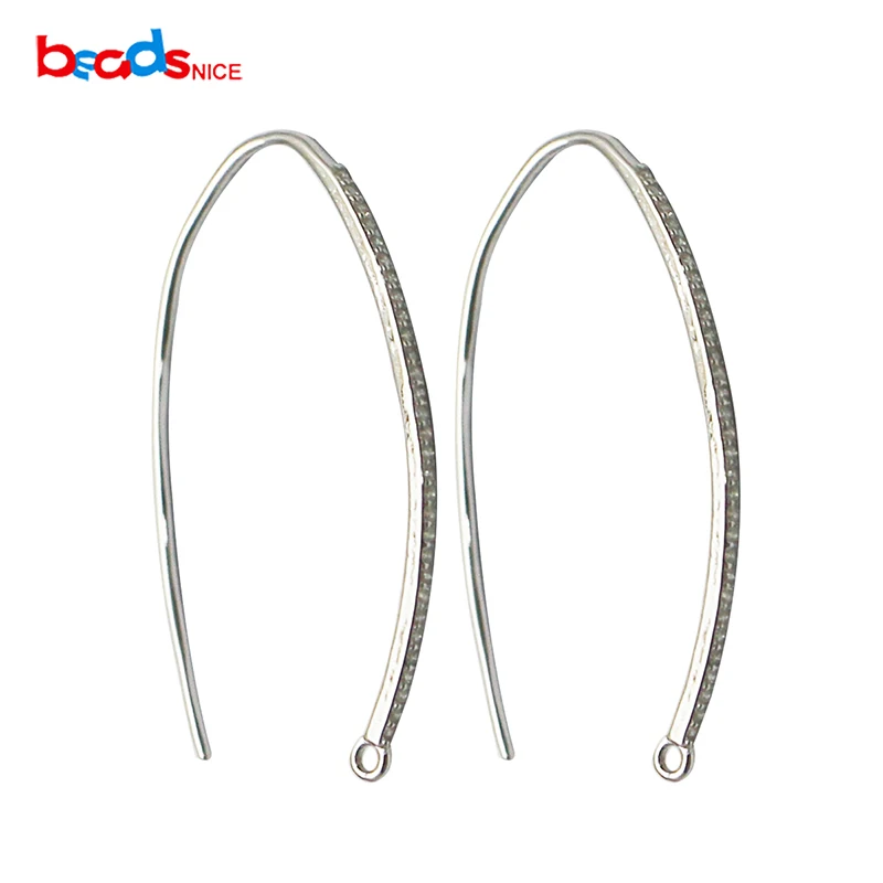 Beadsnice подлинное Твердое Серебро 925 пробы серебряные серьги застежка-крючок
