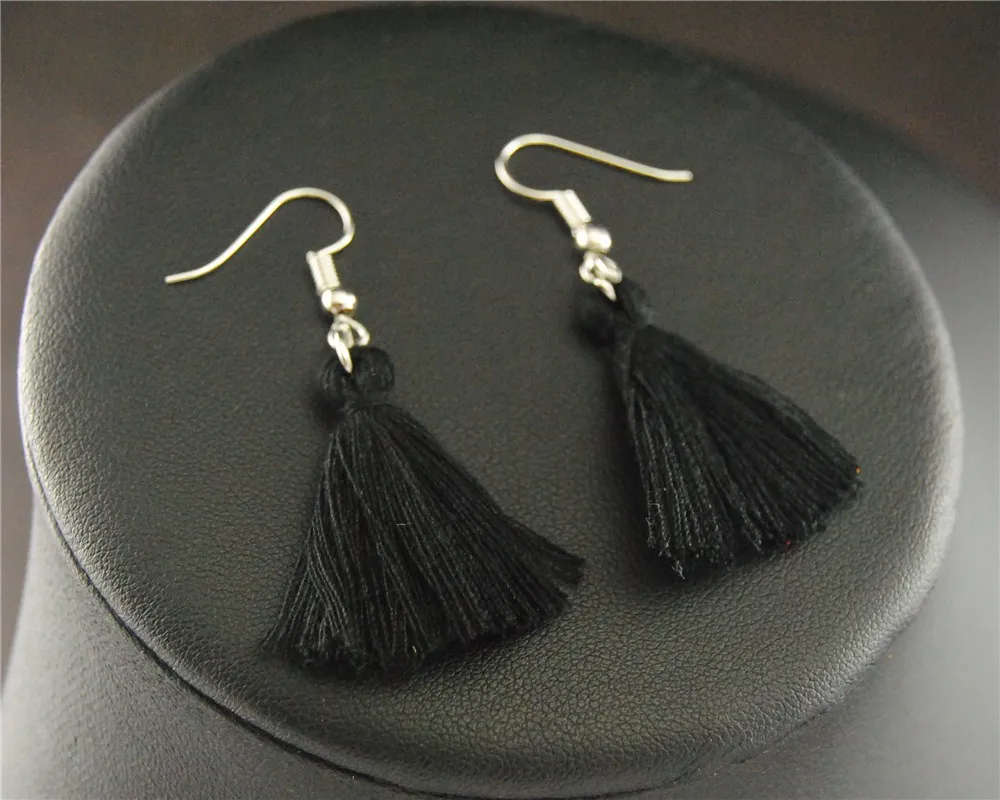 1 пара (2 шт.) Разноцветные Мини кисточки крошечные Короткие хлопковые висячие