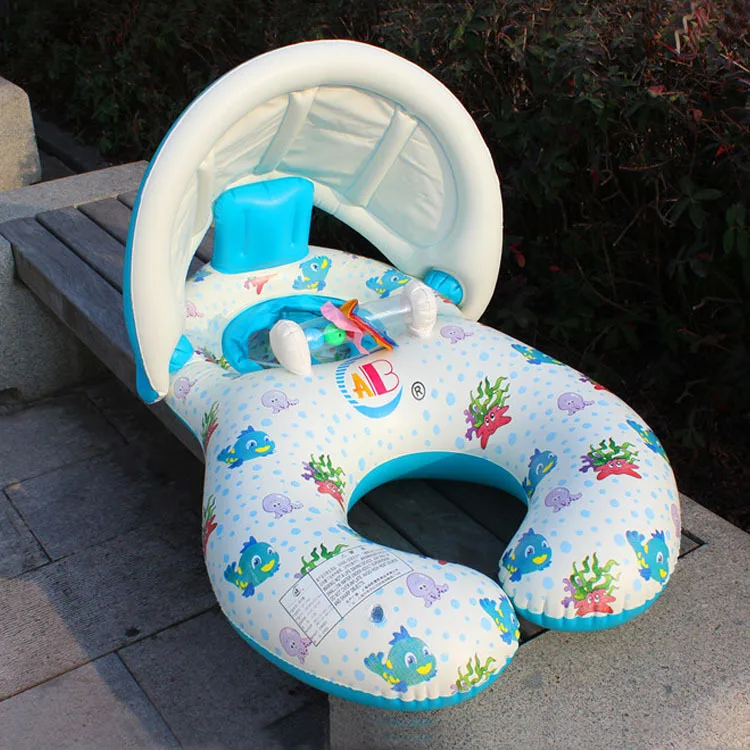 

Kids' Floats Interaction Life Buoy Flip Yacht Detachable Mother-child Boat Swimming Ring Seat Ring Swimming Toys for Children