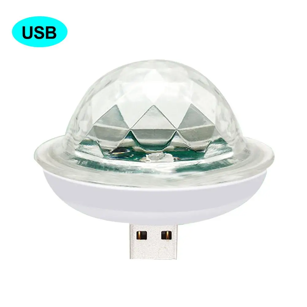 Красочный светодиодный Автомобильный USB атмосферный свет DJ RGB мини красочная музыкальная лампа USB-C поверхность телефона для фестиваля вечерние караоке
