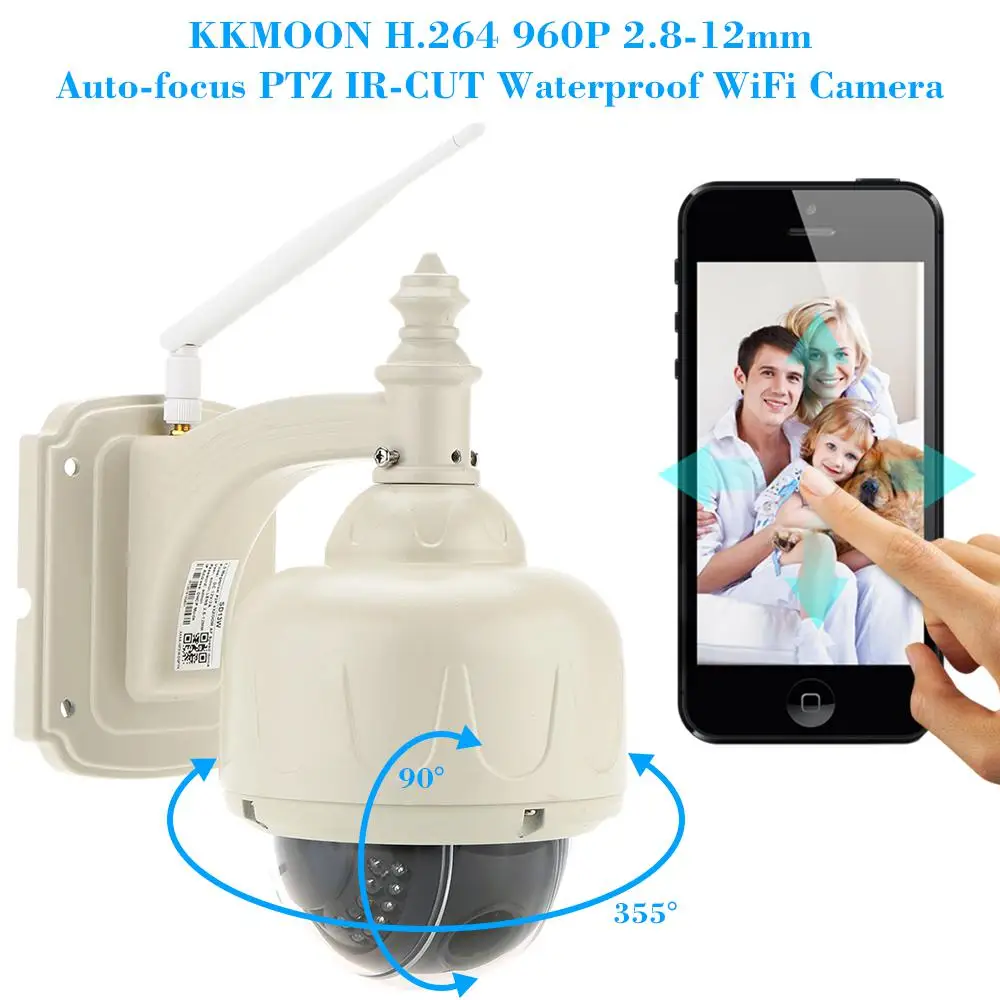 960P беспроводная WiFi ip камера наружная PTZ 2 8 12 мм Автофокус Водонепроницаемая H.264 HD