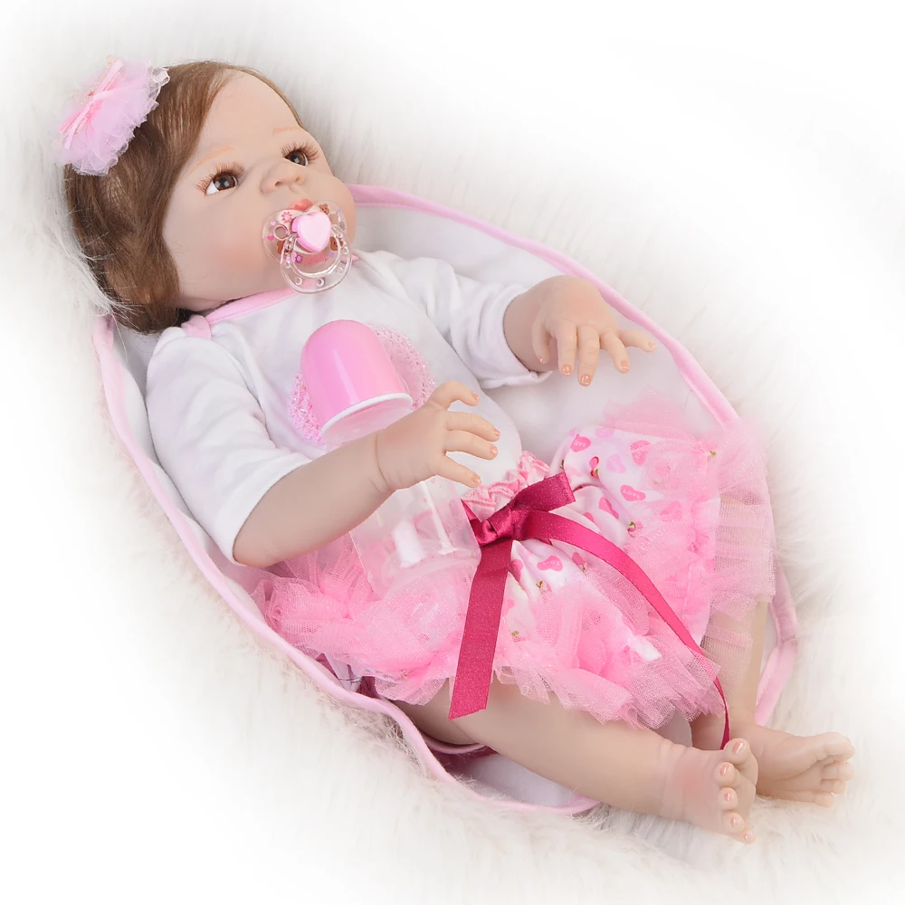 Акция Реалистичная полностью силиконовая кукла-младенец bebes reborn Мягкая на ощупь
